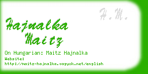 hajnalka maitz business card